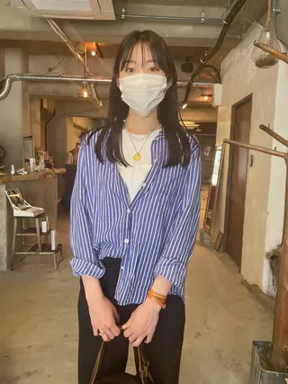 セミロング カラー パーマ/レイヤー 岩山丈一郎のヘアスタイル