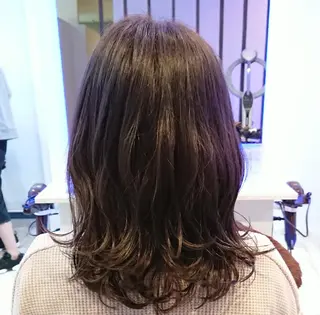 カラー ヘアアレンジ ミディアム 小林 伸行のヘアスタイル