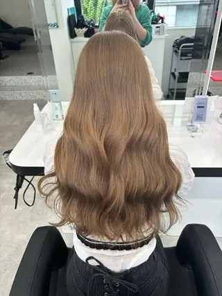 ロング 艶髪ハイトーンカラー 渋谷🎀ririkaのヘアスタイル