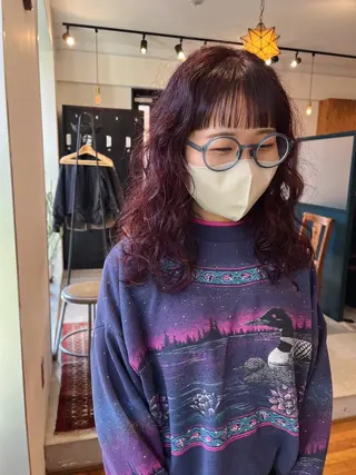 ミディアム 暖色/パーマ 🌼クニトウメイのヘアスタイル