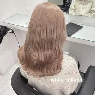 セミロング カラー 💗🤍透明感カラー 🤍💗kanonのヘアスタイル