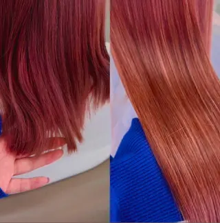 ミディアム 暖色カラー❤️横浜 エクステらん🦖のヘアスタイル