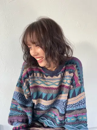 ショート パーマ/ボブ/ ヘルシーカラー/風花のヘアスタイル