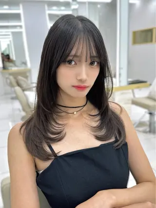 セミロング カラー MAEUL   NAGOYA所属・kaho /レイヤーカットのヘアスタイル