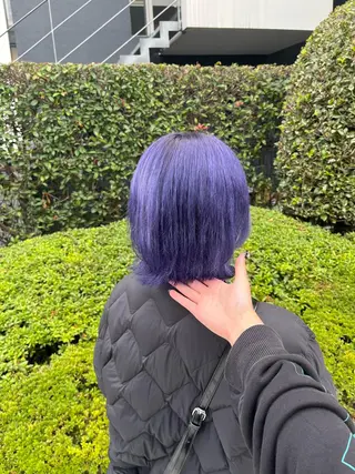 ショート カラー ヘアアレンジ 🩶【推しハイトーン 】yuzu🩶のヘアスタイル