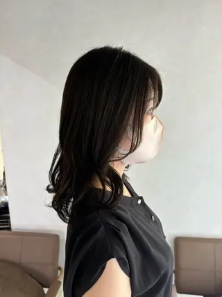 ミディアム Iris by artina 武蔵小杉店【イリス バイ アルティナ】所属・🎼レイヤー/顔周り カット/nene♬のヘアスタイル
