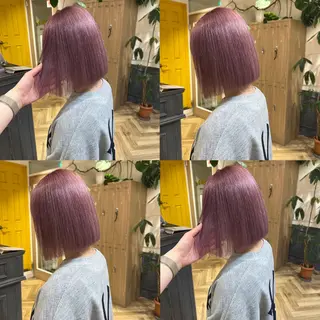 ショート カラー 艶カラー/韓国顔周り 🎀mamiのヘアスタイル