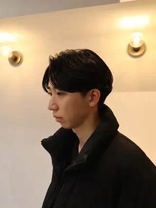 パーマ メンズ 心櫻/メンズパーマ/ ニュアンス/フェザーのヘアスタイル