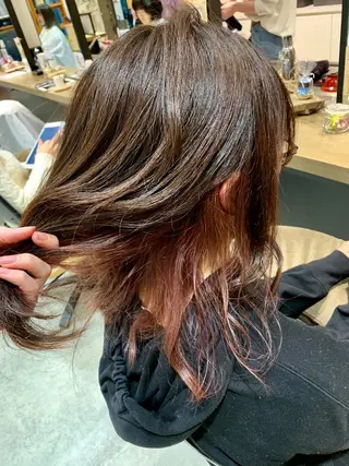 ミディアム カラー ヘアアレンジ SALOWIN川崎所属・似合わせレイヤー/ 美髪縮毛矯正/ミナエのヘアスタイル