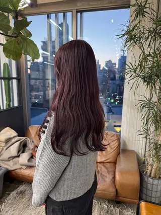 ロング カラー 森田遥奈/透明感カラ ー/似合わせカットのヘアスタイル