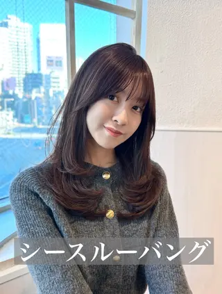 ミディアム ETOWA shinjuku所属・小顔似合わせ提案/ レイヤー/川澄かずまのヘアスタイル