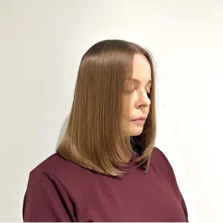 セミロング カラー 🫧RYOグレージュ /透け感カラー🫧のヘアスタイル