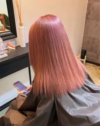 セミロング カラー 森国 凜 /広島美容院のヘアスタイル