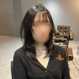 ミディアム Mimi🎀 ブリーチなしＷカラーのヘアスタイル