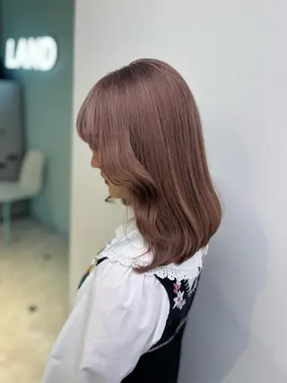 ミディアム カラー ヘアアレンジ 愛されカラー🩷 はるなのヘアスタイル