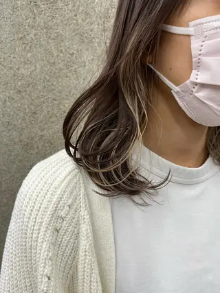 セミロング カラー ヘアアレンジ SEA　浦安所属・浦安美容師🌈 Mayaのヘアスタイル