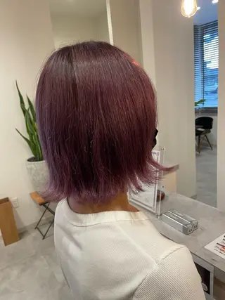 ミディアム カラー no4ナチュラル戸祭所属・山越 美裕樹のヘアスタイル