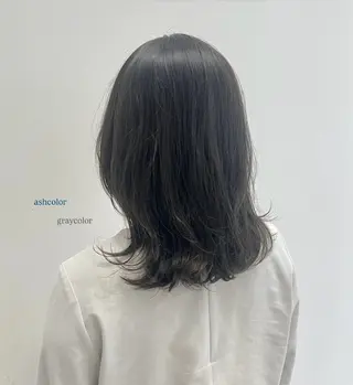 ミディアム カラー 黒阪 なみのヘアスタイル