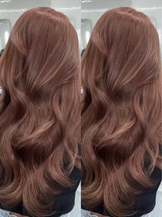 ロング カラー 表参道/ハイライト バレイヤージュのヘアスタイル