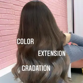 ロング カラー エクステ🩵ブリーチ 韓国ヘア🩵KAEのヘアスタイル