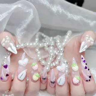 ネイル MoMoA Nail ネイル長さ出し専門店のネイルデザイン