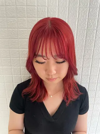 セミロング カラー 💕ハイトーン/ダメ ージ特化/MAO💕のヘアスタイル