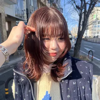 セミロング カラー yuumi/大濠🪷 レイヤー/ハイトーンのヘアスタイル