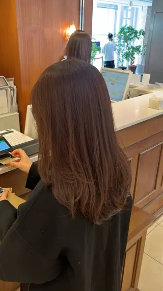 地毛風ストレート/ ケアカラー/セキネのヘアスタイル