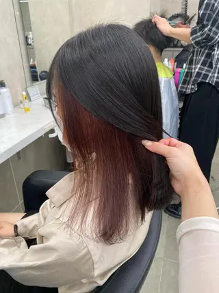 ミディアム カラー ヘアアレンジ キッズ TRUNAIL&EYE所属・TRU Shino🦋のマツエク・マツパデザイン