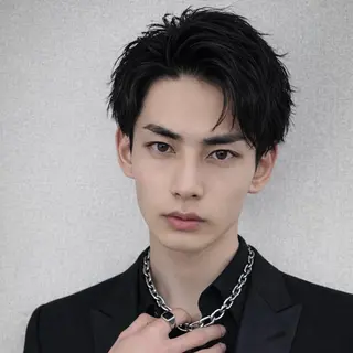 メンズ 表参道フェザーパーマ ニュアンスパーマのヘアスタイル