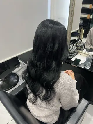 ロング カラー YUDU🍊 germe/ジェルムのヘアスタイル