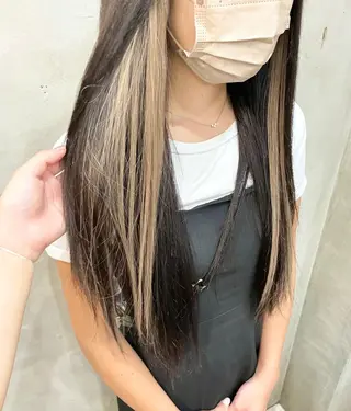 ロング カラー ヘアアレンジ 【ピンク/韓国ヘア/ ヘアセット】亜海のヘアスタイル