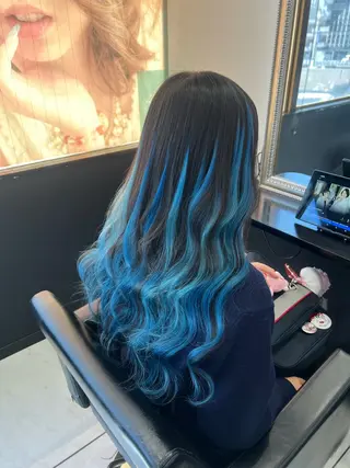 ロング カラー YUDU🍊 germe/ジェルムのヘアスタイル