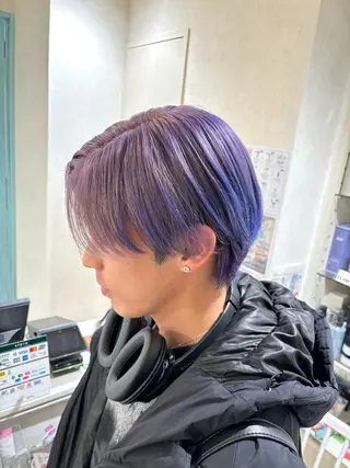 ショート カラー メンズ 一目惚れ艶ハイトーン バンド/しほ🪄のヘアスタイル