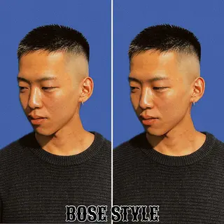 ショート カラー パーマ メンズ &CREW スタッフのヘアスタイル