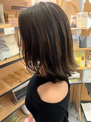 ミディアム 艶髪color💎髪 質改善ストレート大吉のヘアスタイル