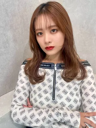 セミロング カラー ✨艶髪✨ 可西 凜々子のヘアスタイル