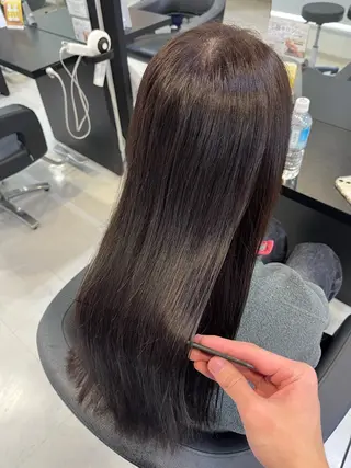 ロング パーマ 諸岡 玲のヘアスタイル