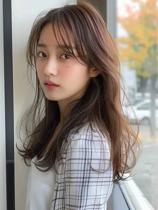 ロング カラー 新 心寧のヘアスタイル