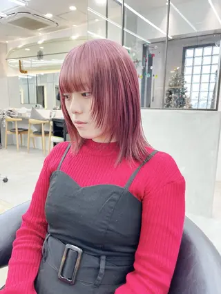 ミディアム カラー ♥️ブリーチ/ボブ/ レイヤー♥️maiのヘアスタイル