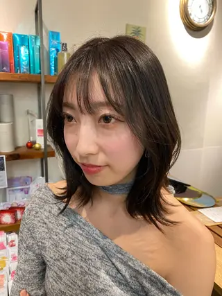 ミディアム カラー ナチュラルヘア🫧 ナナミのヘアスタイル