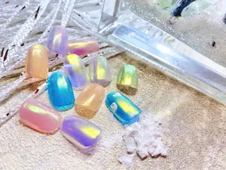 ネイル ちゅるんネイル🪄 耳ツボジュエリー🔗のネイルデザイン