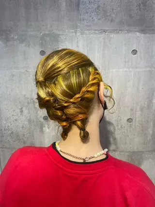 ミディアム ヘアアレンジ ナチュラル×色気パ ーマ 渋谷/マナミのヘアスタイル