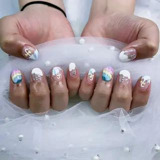 ネイル パーツ全部¥110 サロンミミのネイルデザイン