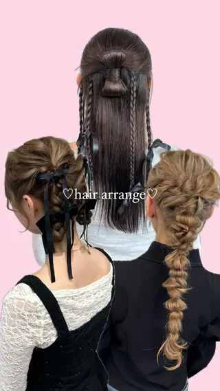 ヘアアレンジ 🎀透明感カラー 𝐂𝐇𝐈𝐒𝐀のヘアスタイル