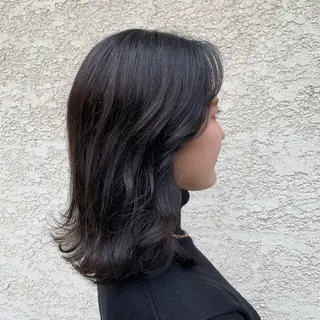 ミディアム カラー ヘアアレンジ 韓国×巻ける髪質改善 💍maki💍のヘアスタイル