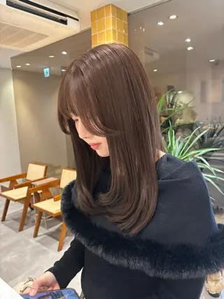 セミロング カラー 透明感✨女性特化💙 chihiroのヘアスタイル