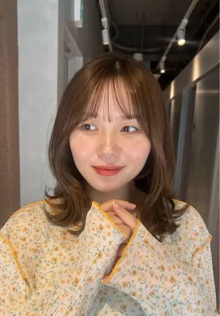 ミディアム YUKI🎀透明感 カラー/暗髪艶カラーのヘアスタイル