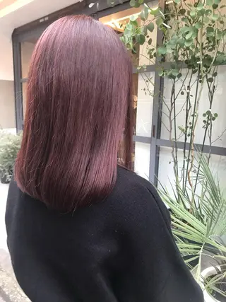 ミディアム カラー ri saのヘアスタイル