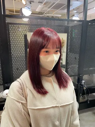 セミロング カラー girly/柔らか カラーMitsukiのヘアスタイル